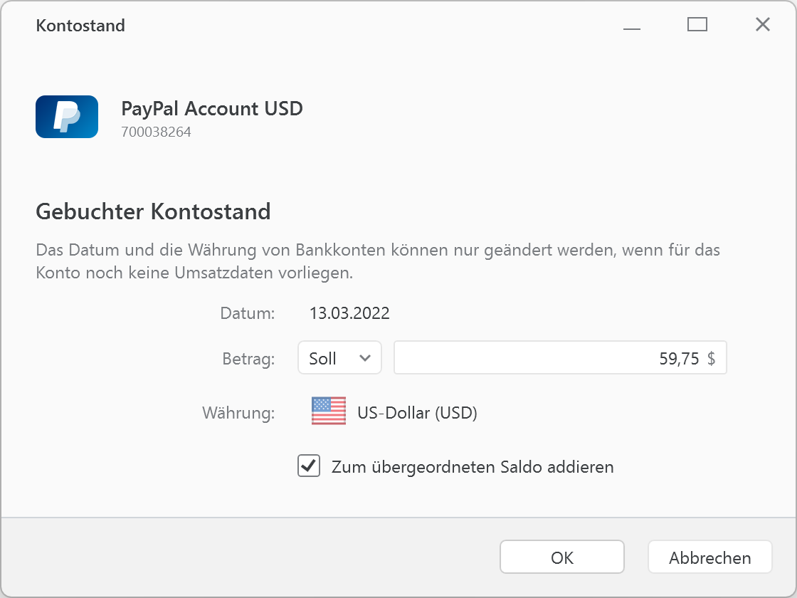 Banking4 Business Fremdwährungskonto