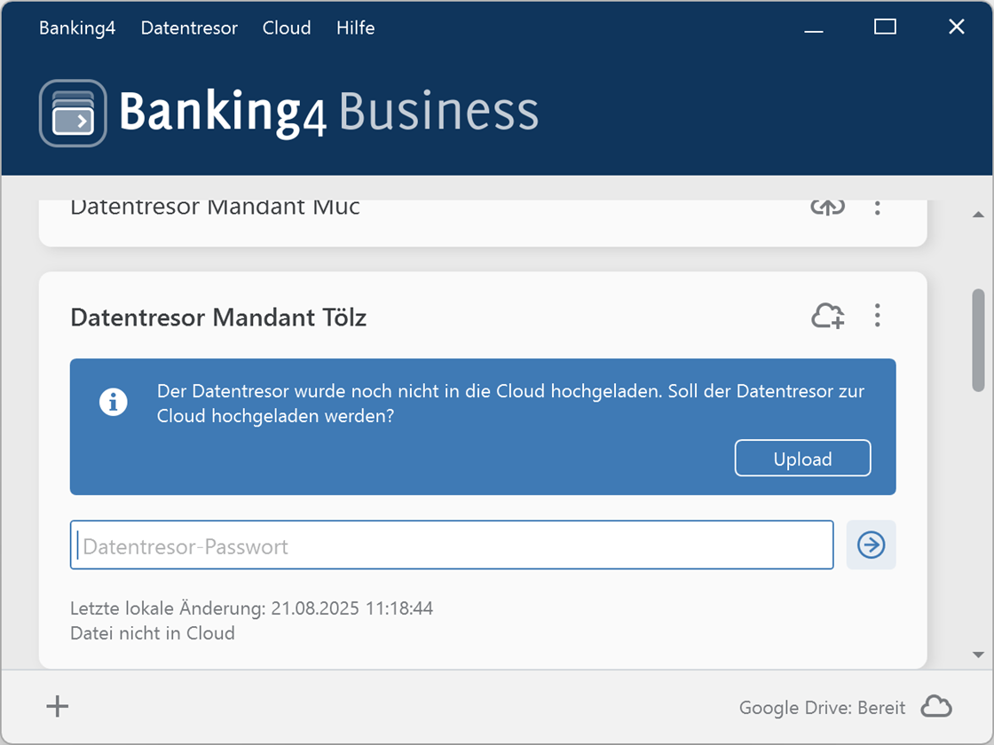Banking4 Business Datentresore
