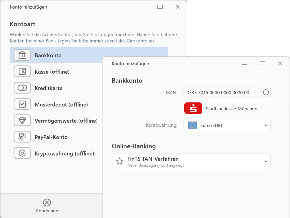 Banking4 Home Kontoarten
